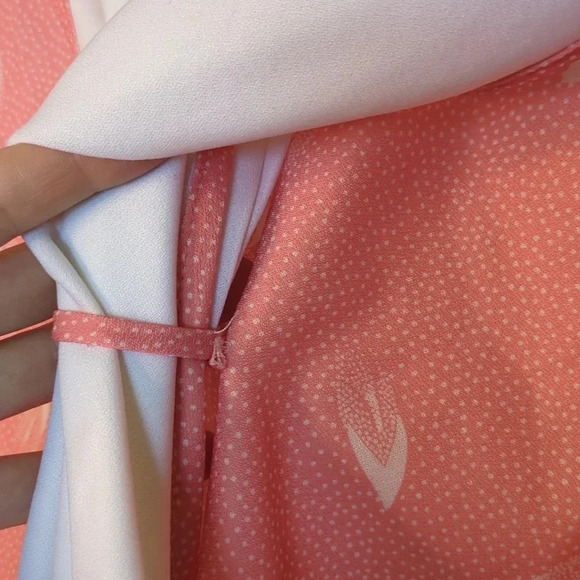 Tradition by Sears Pink/White Plus Size Drop Waist Short Sleeve Midi Dress - Picture 9 of 17